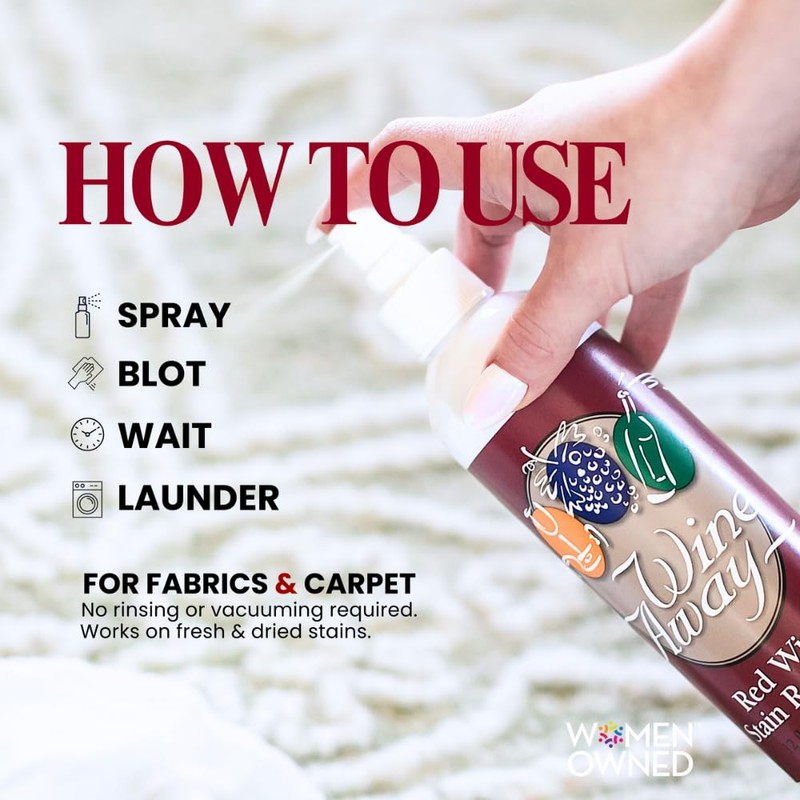 Wine Away Red Wine Stain Remover Spray - Natural Carpet