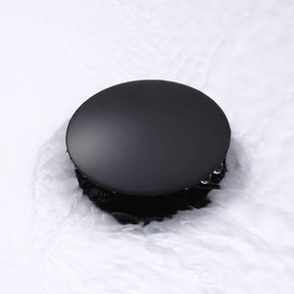 YCCUZA Pop Up Drain Stopper Without Overflow Vessel Sink Lavatory Vanity Bathroom Sink Drain Matte Black