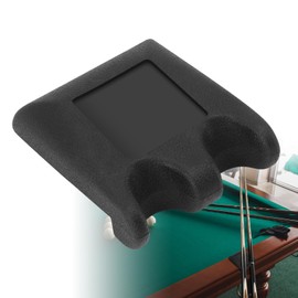 Pool Cue Holder, Black 2 Holes Cue Pool Stick Holder Prevent Slip Small Portable Heavy Duty Base Plastic Pool Cue Rest for Billiard Pool Table Cue Stick Claw Rack Accessory