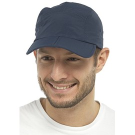 Tom Franks Lightweight Cap with Folding Peak Blue