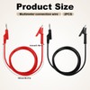 Gosknor 2pcs Small Multimeter Banana Plug to Crocodile Alligator Clip