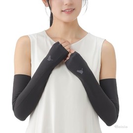 Baisia Women's Arm Cover, Cooling Sensation, Hearrest, Sun Protection, UV Protection, Shielding Rate of 90% or more, Absorbent, Quick Drying, Cool, UV Protection, Seamless Material, Stretchable, UV