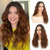 iAelev Ombre light Brown Wig - 18 Inch Medium Length