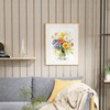 DUGEHO Paint by Numbers Yellow Flower, DIY Hand-Painted Oil Painting