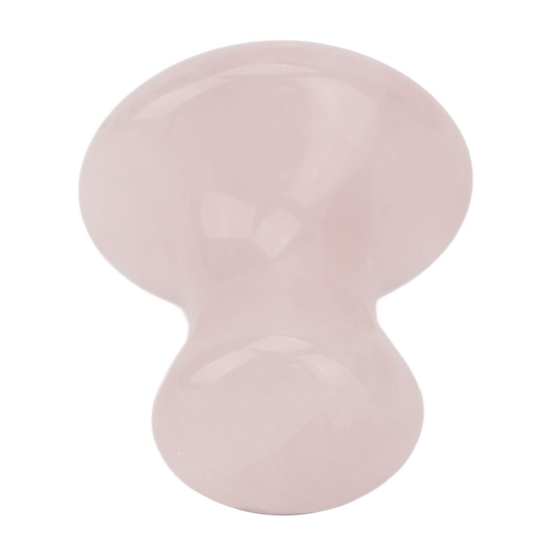 Scraping Stone Tool Mushroom Shape Pink Rose Quartz Gua Sha