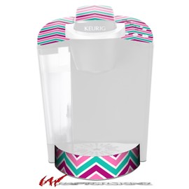WraptorSkinz Decal Style Vinyl Skin compatible with Keurig K40 Elite Coffee Makers Zig Zag Teal Pink Purple (COFFEE MAKER NOT INCLUDED)