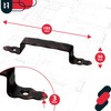 KOTARBAU® Set of 2 Forged Door Handles 200 mm Black