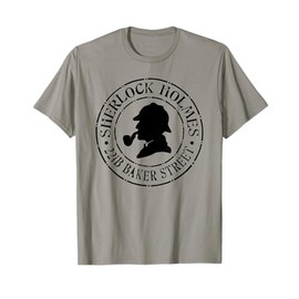 Sherlock Holmes Quotes 221B Baker St. British Detective T-Shirt
