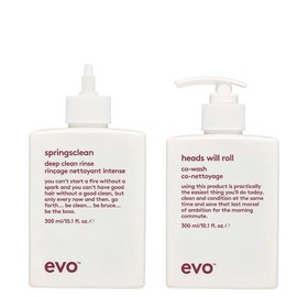 Evo Heads Will Roll Co-Wash and Deep Clean Rinse 300ml Bundle