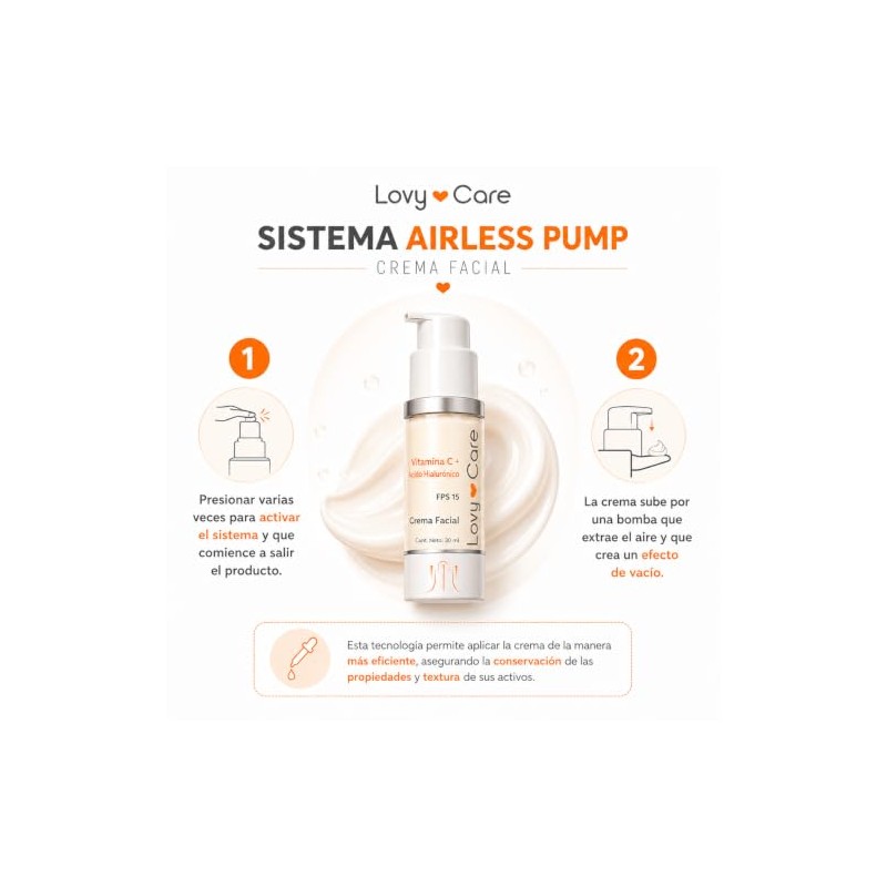 Lovy Care Crema Facial con Vitamina C + ?cido Hialur?nico