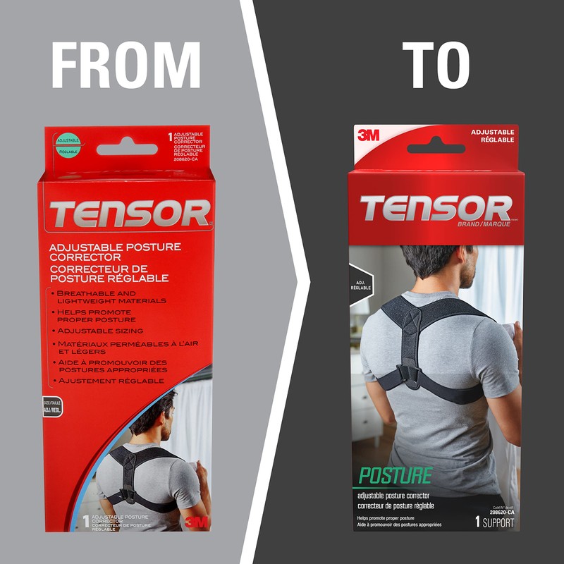 Tensor Posture Corrector, Adjustable Back Support, for Women and Men,