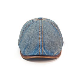 IDASHPO Newsboy Flat Cap,Vintage Ivy Cabbie Hat, Beret Golf Driving Cap for Men & Women.（Washed Blue）
