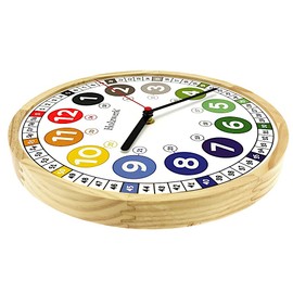 Holzwerk Germany Wall Clock Vintage with Flamingo Animals Design Wooden Silent Movement without Ticking Silent Easy to Read 24.7 cm Diameter