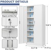 Metal Storage Cabinet, 71”H Locking Storage Cabinet with 5 Adjustable