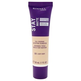Rimmel London Stay Matte Liquid Mousse - 010 Light Porcelain - Foundation, Lightweight, Shine Control, Oil-Free, 1oz