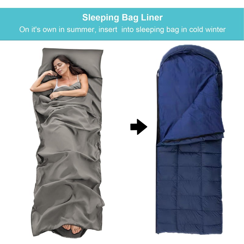 BREENHILL Sleeping Bag Liner, Camping Sheets & Travel Sheet, Hostels