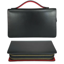 BlissLeather Bliss Leather 30-Day Quality Return Guarantee [Using Top-Grade Spanish Leather] Second Bag Wallet-in-One High-Quality Genuine Leather Double Zipper Multi-Functional with Box