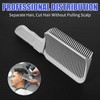 2 Pcs Gray Fade Comb and Blue Adjustable Hair Trimming
