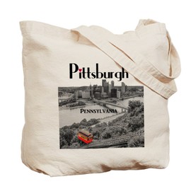CafePress Pittsburgh Tote Bag Natural Canvas Tote Bag, Reusable Shopping Bag