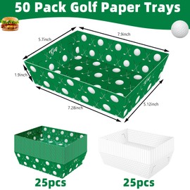 Golf Party Decorations Golf Ball Party Supplies 36 Pack Golf Party Favors Golf Plates Paper Serving Trays Nachos Food Boats Disposable Bowls for Golf Themed Party Hole in One Birthday Decorations