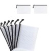 8 Pcs Zip File Bags, Transparent Mesh Zip Pen Pouch,