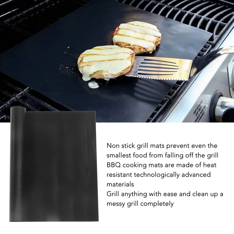 QANYEGN Grill Mat, Non Stick BBQ Outdoor Grill Mats, Portable