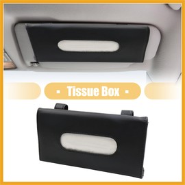 Partuto Sun Visor Tissue Holder Car Visor Tissue Box Holder PU Leather Black Replacement