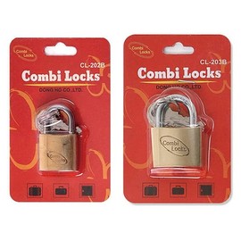 Combi Lock Padlock CL-203B 2ea