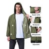 UIQUR Mens Rain Jacket Raincoat Windbreaker Running Waterproof Lightweight Packable