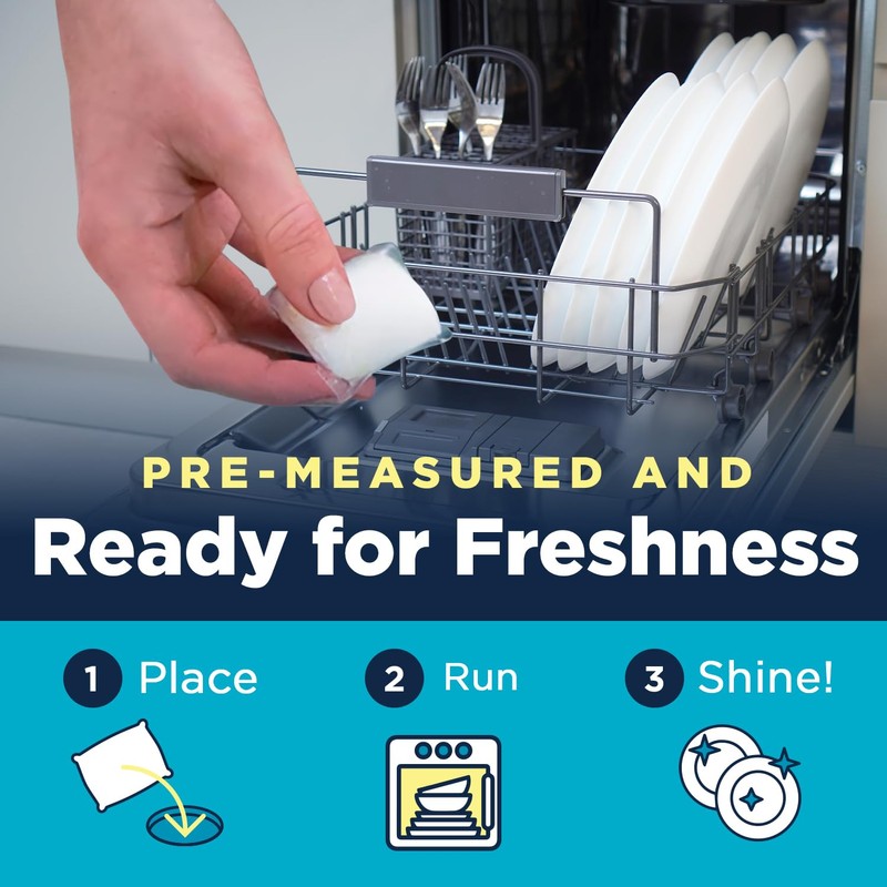 Nature Clean All Natural Dishwasher Pods, Plant-Based Non Toxic Dishwasher