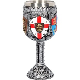 Nemesis Now English Goblet 17cm Grey, Resin w/Stainless Steel Insert, One Size