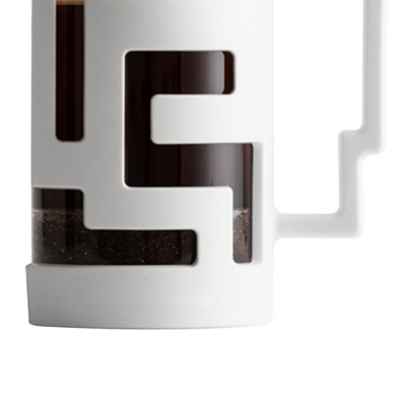 French Press Pot Maze Shell Design Glass Press Pot Press