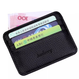 Leather Minimalist Wallet for Men & Women Front Pocket Card Holder Wallet