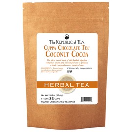 The Republic of Tea – Coconut Cocoa Cuppa Chocolate Tea Bags Refill, Low-Caffeine, 36 Servings