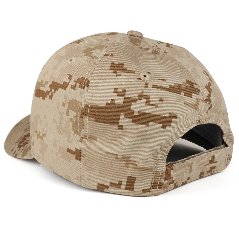 American Flag Embroidered Camo Tactical Operator Structured Cotton Cap -
