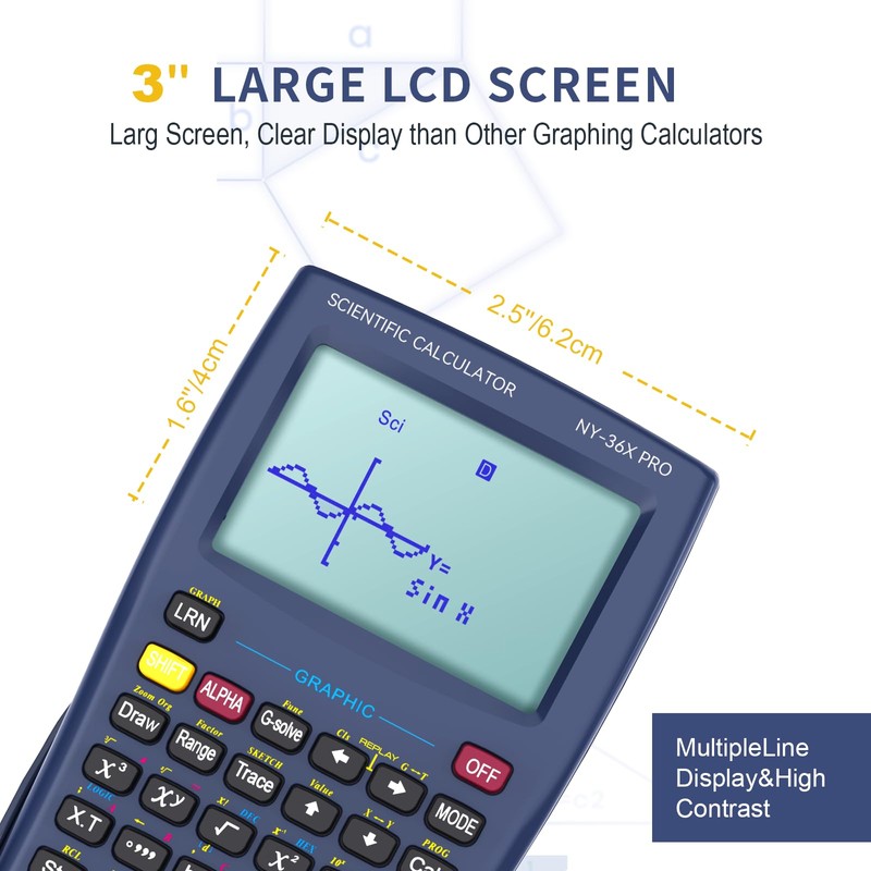 Scientific Calculator with Graphing Function, NEWYES 36X Pro Graphic Science