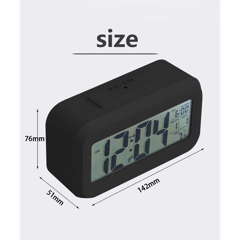 WANGCL 12/24 hour digital alarm clock bedside table clock with
