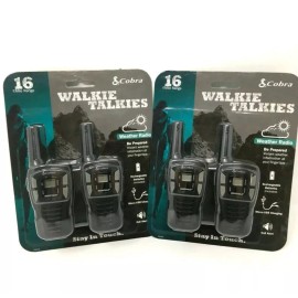 Cobra NEW (4) COBRA CXT145 MicroTalk 16 Mile Rechargeable Walkie Talkie 2 Way Radios
