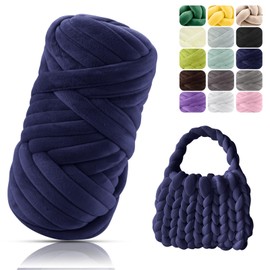 POFIBO Thick Wool Yarn, 500 g Chunky XXL Wool for Hand Knitting, Arm Knitting Wool, Tube Yarn, Hand Knitting Yarn, Wool for Crochet for Beginners, Blankets, Baskets, DIY Crafts, Length Approx. 16 m,