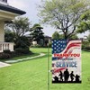 Thank You for Your Service Garden Flag Patriotic Banner 12X18'