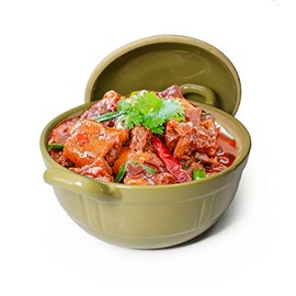 Casserole Clay Pot Heat-resistant Premium Ceramic Bowls Lid Cooking Soup Crock French Onion (50 oz/1500ml)