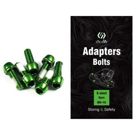 CNCLOL MTB Brake Caliper bolts,Bike Brake Caliper bolts M6x18mm Steel alloy,Green