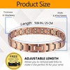 Pure Copper Anklet, Men Copper Magnetic Anklet, 9.84 in Copper