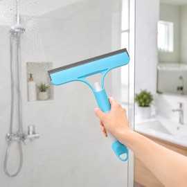 3-in-1 Shower Squeegee with Spray Nozzle - Handheld Glass & Mirror Wiper for Bathroom, Windows & Smooth Surfaces
