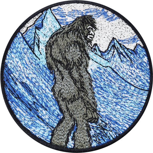 Yeti in Snow Mountains Sew on Patch - Mythical Snow