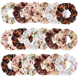 Yuxung 18 Pcs Scrunchies Highland Cow Hair Ties Western Hair Scrunchies Gifts for Women Girls Hair Elastics Bandsponytail Holder Highland Cow Party Gifts