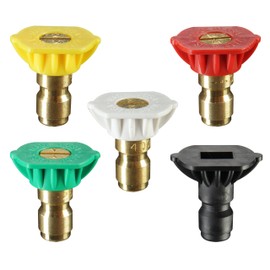 Briggs & Stratton Quick-Connect Nozzle Spray Tips Kit with 5 Tips, Includes 4 High Pressure Spray Patterns & 1 Cleaning Solution Spray Tip, Multicolor