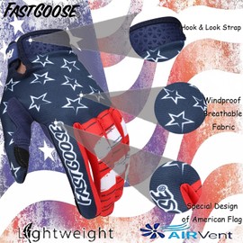 FASTGOOSE Motorcycle Gloves Drit Bike Gloves Motocross Gloves for Men Women,Breathable Lightweight Off-Road Gloves for ATV BMX MTB Racing (Blue/Red, Medium)