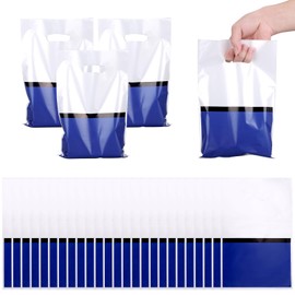 SAVITA 50pcs Party Gift Bags, 9.84x6.5in Purple & White Cartoon Theme Goodie Bags for Kids Birthday Candy Treats & Party Favour