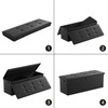 ENGPOW Storage Ottoman, Fireproof Folding Bench with Lock(15”x 43”x15”), Water-Resistant